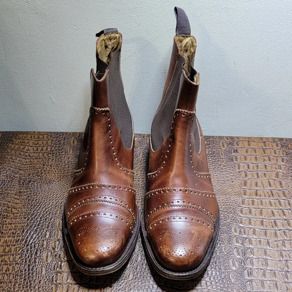 PAUL STUART BROGUE CHELSEA BOOTS (SIZE 11) - Picture 2 of 7
